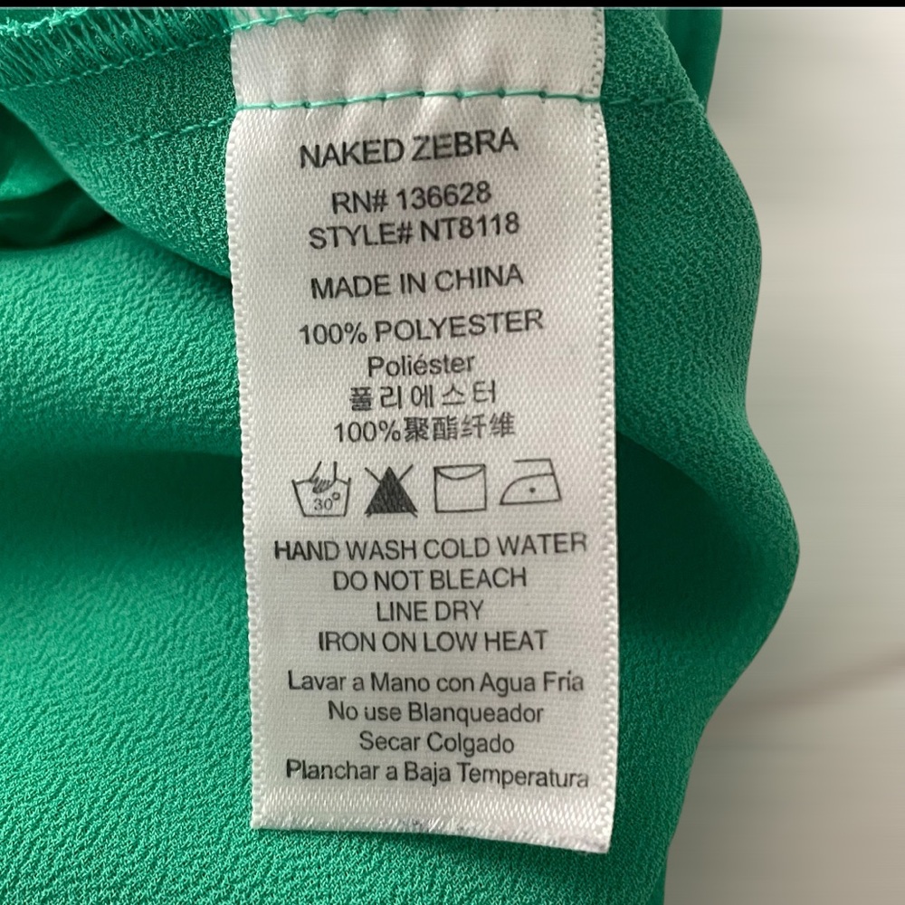 Naked Zebra Green Women's Top/Blouse - Picture 11 of 11